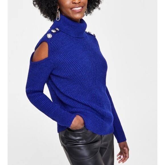 INC International Concepts Women's Turtleneck Sweater Sapphire Crush Size M - Picture 1 of 1
